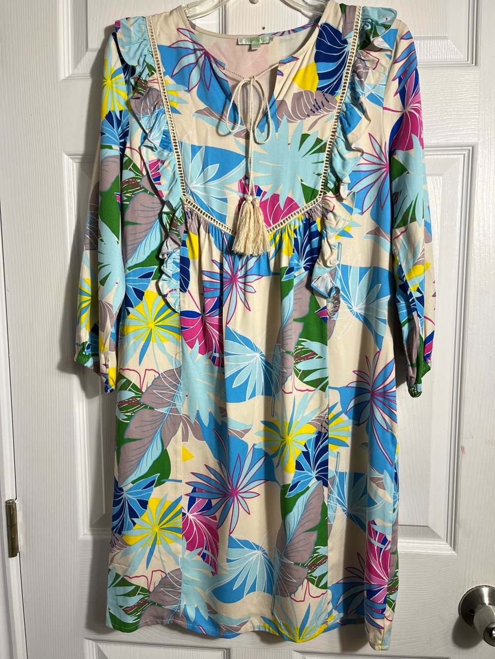 Jade Melody Tam Floral Summer Cottage Bohemian Dress XS